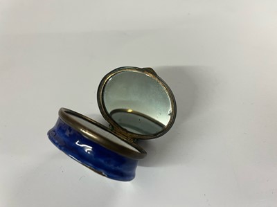 Lot 738 - A commemorative enamel patch box