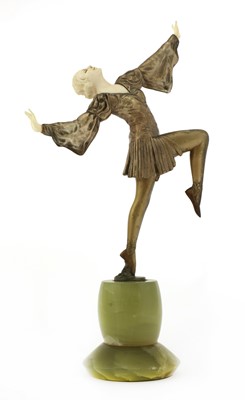 Lot 259 - An Art Deco cold-painted bronze and ivory figure of a dancer