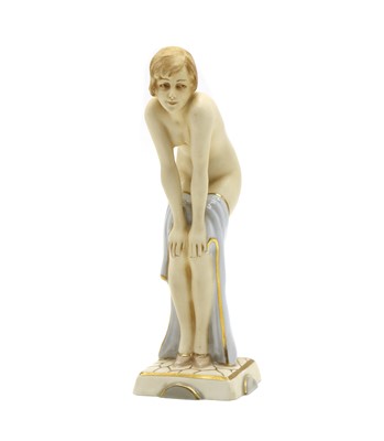 Lot 99 - A Royal Dux porcelain figure of a 1920s nude female figure