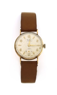 Lot 482 - A mid-size 9ct gold Bentina 'Star' mechanical strap watch