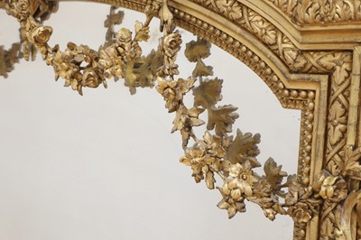 Lot 203 - A large giltwood overmantel mirror