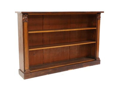 Lot 300 - A William IV mahogany open front bookcase
