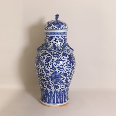 Lot 30 - A Chinese blue and white vase and cover
