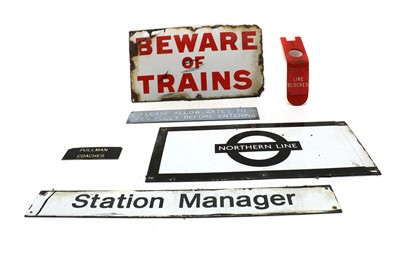 Lot 171 - A collection of railway signs