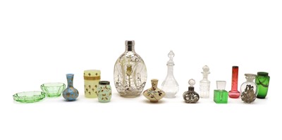 Lot 247 - A collection of scent bottles and jars