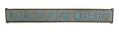 Lot 173A - A cast iron 'St Pauls Pier Wharf' sign