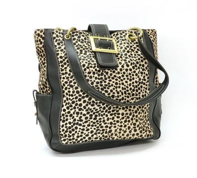 Lot 534 - A Jaeger animal print and leather tote