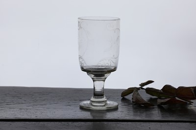 Lot 322 - A stipple-engraved glass