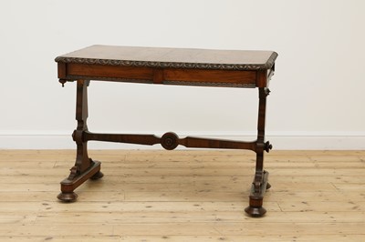 Lot 409 - A late Regency or George IV pollard oak centre table