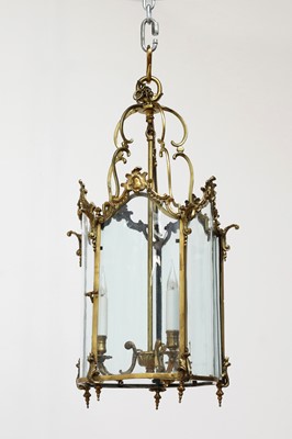 Lot 78 - A French Louis XV-style gilt-metal hall lantern