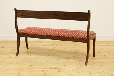 Lot 104 - A rosewood bench