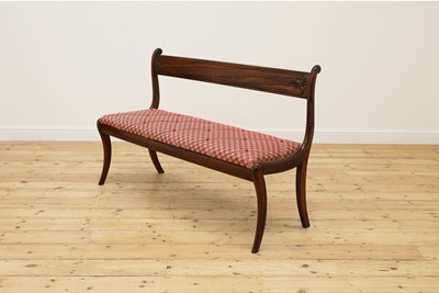 Lot 104 - A rosewood bench