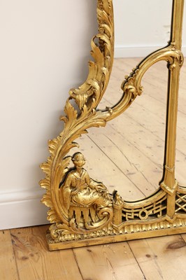 Lot 103 - A George III Chinese Chippendale-style overmantel mirror