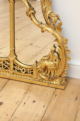Lot 103 - A George III Chinese Chippendale-style overmantel mirror