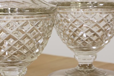 Lot 333 - A pair of Irish cut-glass vases