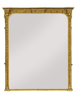 Lot 422 - A Victorian gilt gesso overmantel mirror
