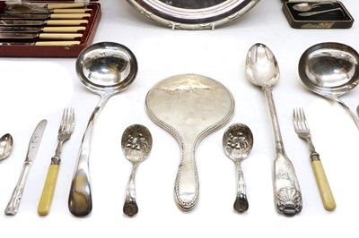 Lot 42 - A quantity of silver and plated ware