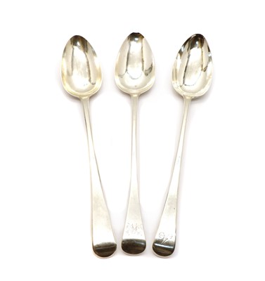 Lot 50 - A group of three silver basting spoons