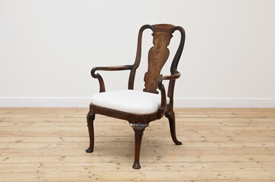 Lot 780 - A George II mahogany elbow chair