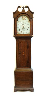 Lot 339 - A 19th century oak longcase clock