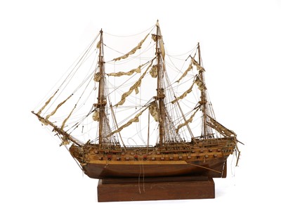 Lot 472 - A model of a three masted ship