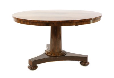 Lot 286 - A William IV rosewood centre table