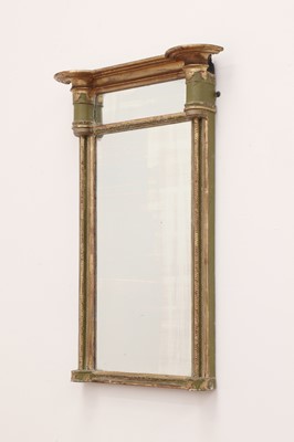 Lot 655 - A George III gilt and later painted pier mirror