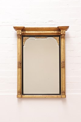 Lot 668 - A George III giltwood and gesso pier mirror