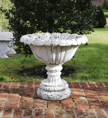 Lot 826 - A pair of carved marble planters