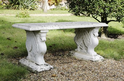 Lot 829 - A pair of marble garden seats