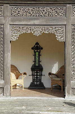 Lot 837A - A cast iron hall stand