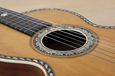 Lot 617 - A Neapolitan parlour guitar