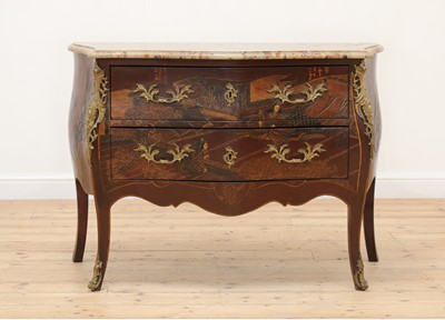 Lot 188 - A Napoleon III lacquered commode