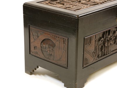 Lot 390 - A Chinese teak and camphorwood chest