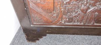 Lot 390 - A Chinese teak and camphorwood chest
