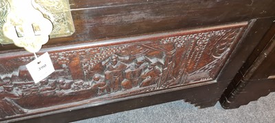 Lot 390 - A Chinese teak and camphorwood chest
