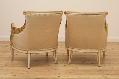 Lot 207 - A pair of Empire-style giltwood armchairs