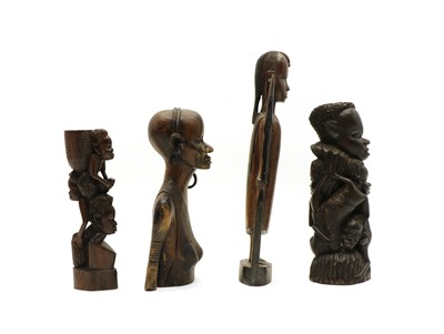Lot 164 - A carved wooden Ashanti fertility figure
