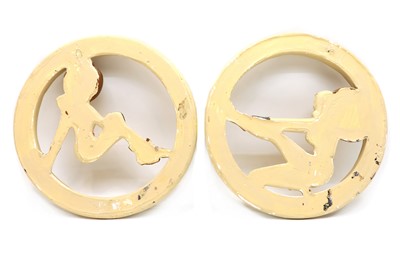 Lot 161 - A pair of plaster roundels
