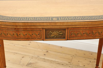 Lot 247 - A pair of George III satinwood and painted card tables