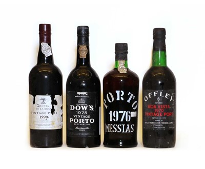 Lot 276 - Assorted Vintage Port: Dows, Vintage Port, 1975, one bottle and three various others