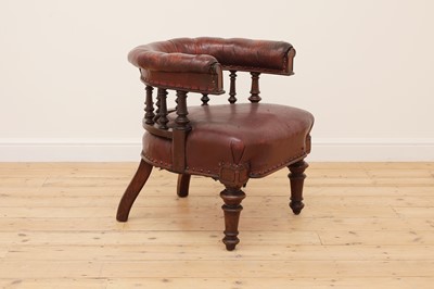 Lot 402 - A Victorian horseshoe backed chair