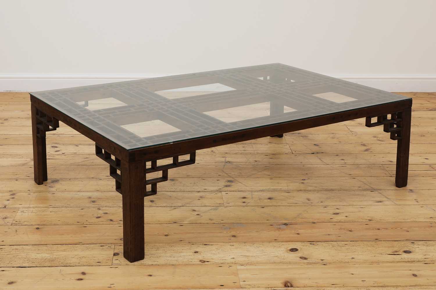 Lot 184 - A low Chinese softwood coffee table
