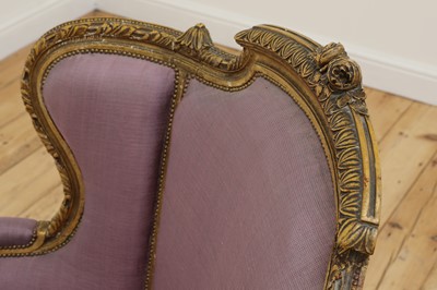 Lot 147 - A Louis XVI-style giltwood fauteuil