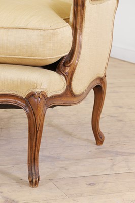 Lot 470 - A pair of Louis XV-style stained beech bergères