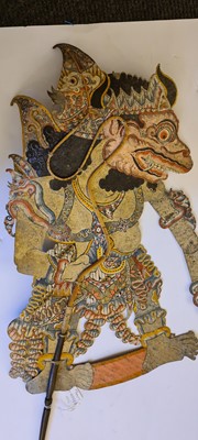 Lot 259 - A collection of Wayang Kulit puppets