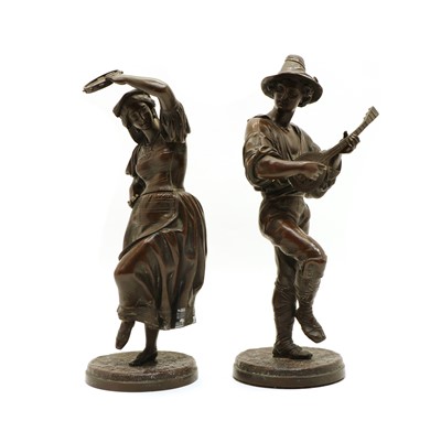 Lot 89 - A pair of Italian bronze figures