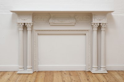 Lot 222 - A white-painted fire surround