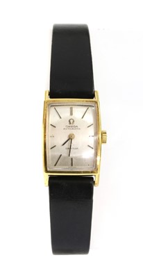 Lot 1324 - A ladies' gold plated Omega 'De Ville' automatic strap watch