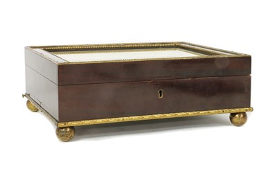 Lot 1350 - An Edwardian mahogany and gilt-metal mounted bijouterie box formerly belonging to Alice Keppel
